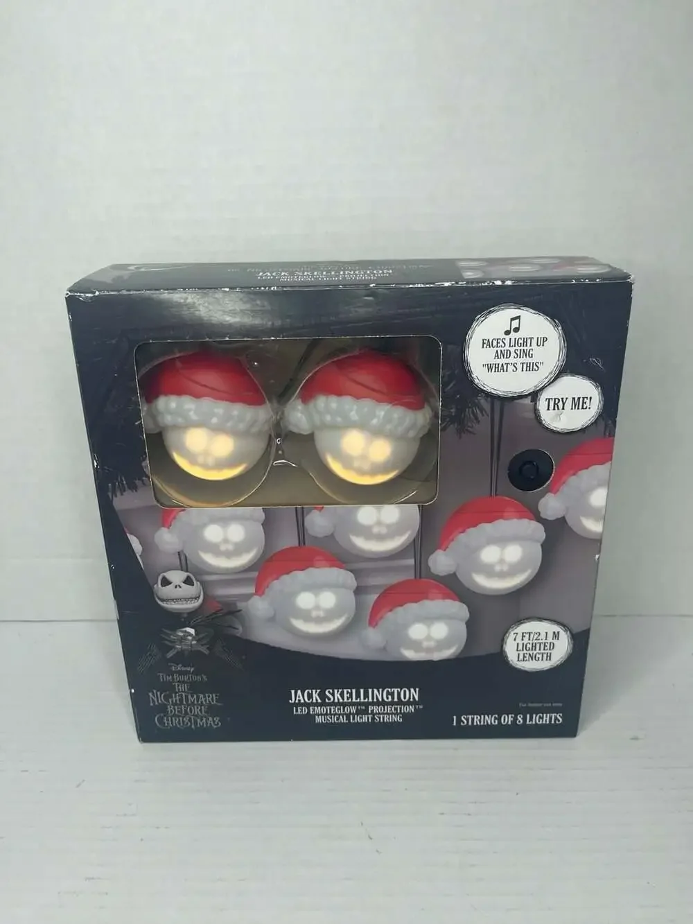 Disney Nightmare Before Christmas Jack Skellington LED Emoteglow Light String